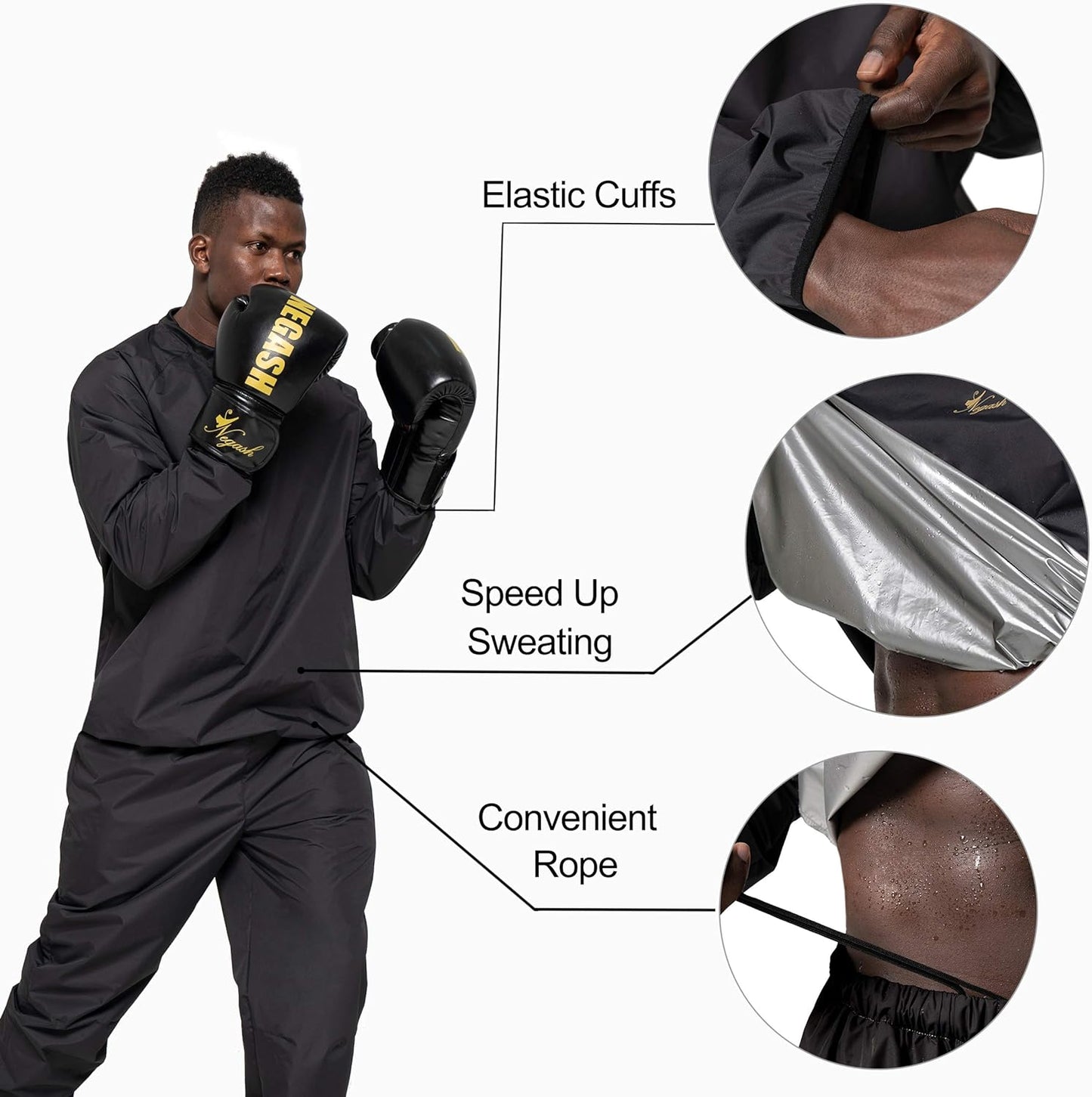 Men'S Lightweight & Waterproof Boxing Exercise Fitness Suit